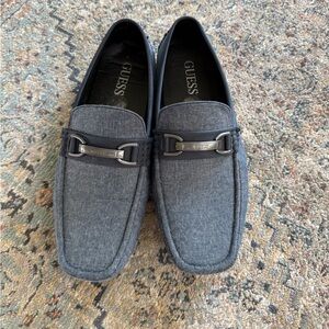 GUESS Men's Denim Blue Slip-On Loafers